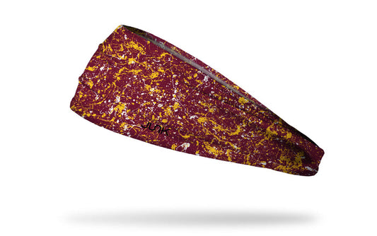 Burgundy Gold Splatter Big Bang Lite Headband - View 1