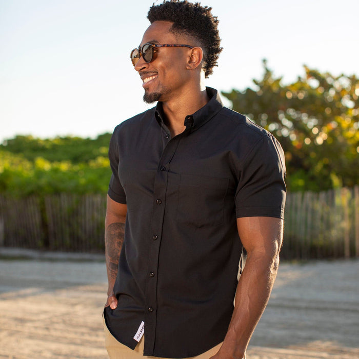 RSVLTS RSVLTS Cabana Collection “Black Sand Beach” – KUNUFLEX Short Sleeve Shirt
