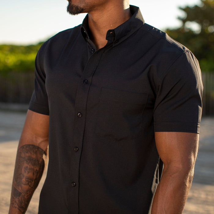 RSVLTS RSVLTS Cabana Collection “Black Sand Beach” – KUNUFLEX Short Sleeve Shirt