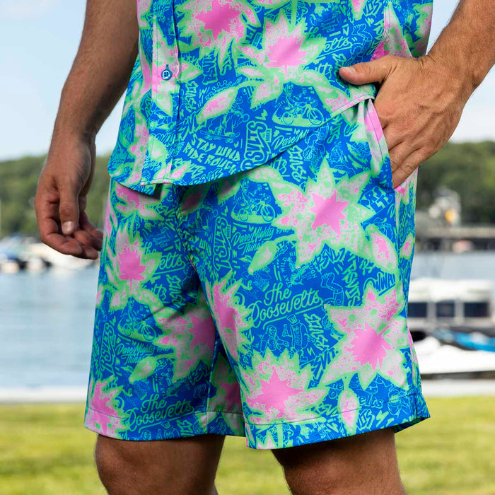 RSVLTS RSVLTS® RSVLTS Loyalty Program - "Floral City #1 A (Green Flowers)" _ Hybrid Shorts RSVLTS Loyalty Program - "Floral City #1 A (Green Flowers)" _ Hybrid Shorts