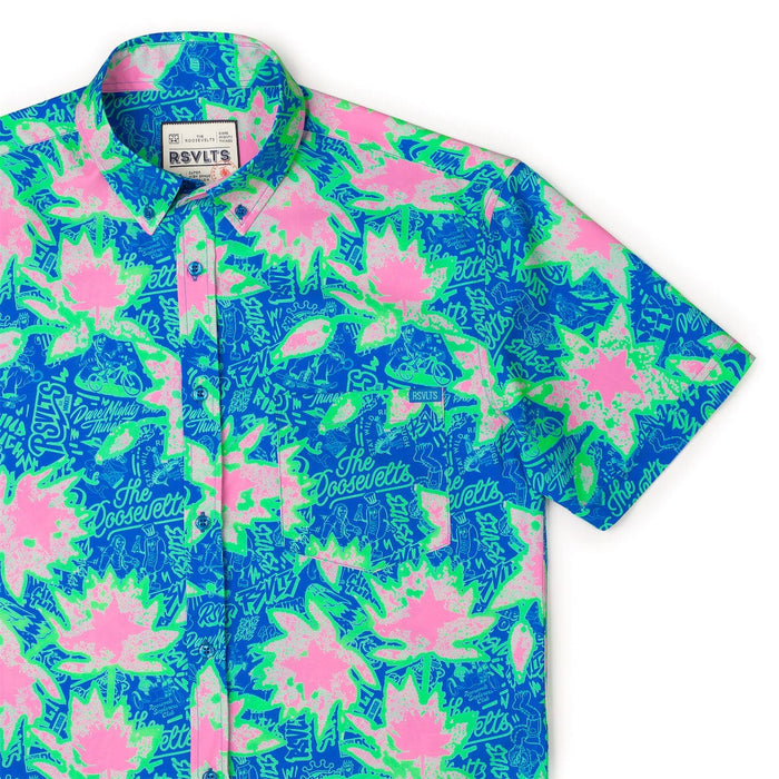 RSVLTS XS RSVLTS® RSVLTS Loyalty Program "Floral City #1 A (Green Flowers)" _ KUNUFLEX Short Sleeve Shirt RSVLTS Loyalty Program "Floral City #1 A (Green Flowers)" _ KUNUFLEX Short Sleeve Shirt