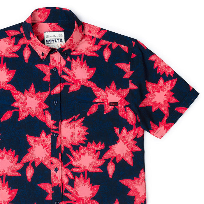 RSVLTS XS RSVLTS® RSVLTS Loyalty Program "Floral City #2 B (navy/red)" _ KUNUFLEX Short Sleeve Shirt  RSVLTS Loyalty Program "Floral City #2 B (navy/red)" _ KUNUFLEX Short Sleeve Shirt