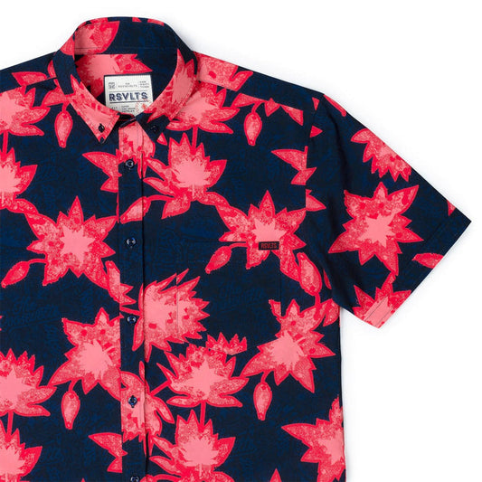RSVLTS XS RSVLTS® RSVLTS Loyalty Program "Floral City #2 B (navy/red)" _ KUNUFLEX Short Sleeve Shirt  RSVLTS Loyalty Program "Floral City #2 B (navy/red)" _ KUNUFLEX Short Sleeve Shirt