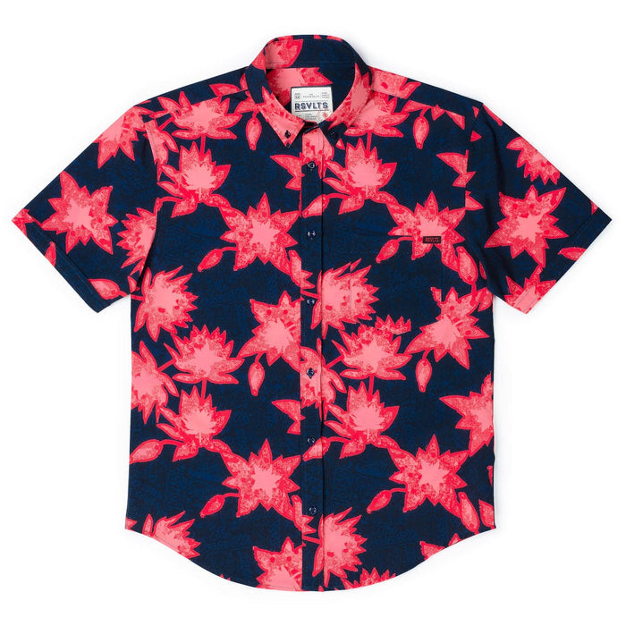 RSVLTS RSVLTS® RSVLTS Loyalty Program "Floral City #2 B (navy/red)" _ KUNUFLEX Short Sleeve Shirt  RSVLTS Loyalty Program "Floral City #2 B (navy/red)" _ KUNUFLEX Short Sleeve Shirt