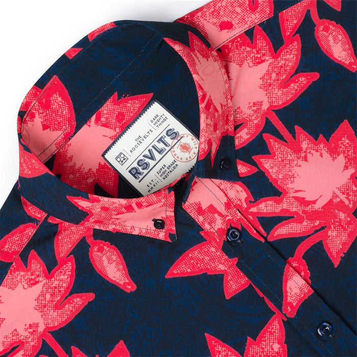 RSVLTS RSVLTS® RSVLTS Loyalty Program "Floral City #2 B (navy/red)" _ KUNUFLEX Short Sleeve Shirt  RSVLTS Loyalty Program "Floral City #2 B (navy/red)" _ KUNUFLEX Short Sleeve Shirt
