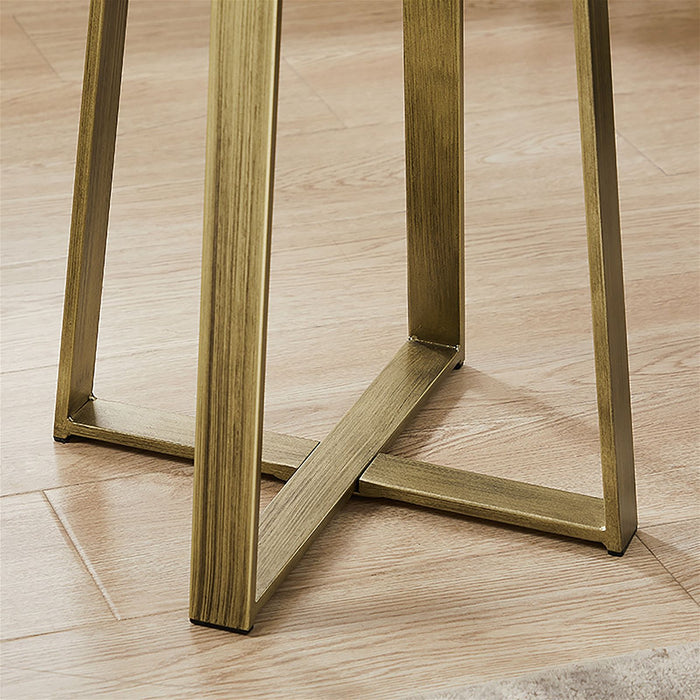 Capri Square End Table - Black Oak, Gold by Criterion™ -Home Living Store - -