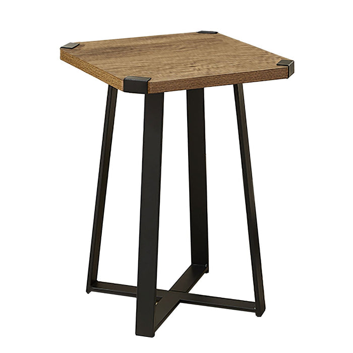 Capri Square End Table - Dark Oak, Black by Criterion™ -Home Living Store - -