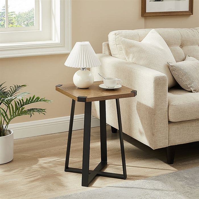Capri Square End Table - Dark Oak, Black by Criterion™ -Home Living Store - -