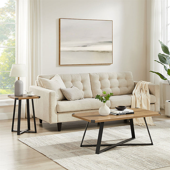 Capri Square End Table - Dark Oak, Black by Criterion™ -Home Living Store - -