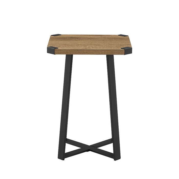 Capri Square End Table - Dark Oak, Black by Criterion™ -Home Living Store - -