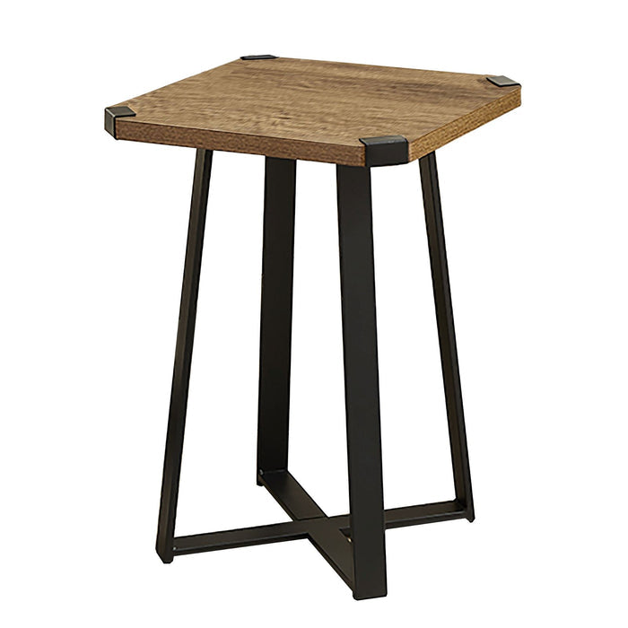 Capri Square End Table - Dark Oak, Black by Criterion™ -Home Living Store - -