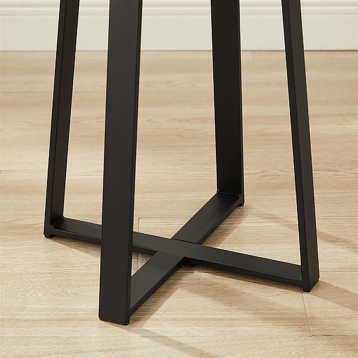 Capri Square End Table - Oak, Black by Criterion™ -Home Living Store - -