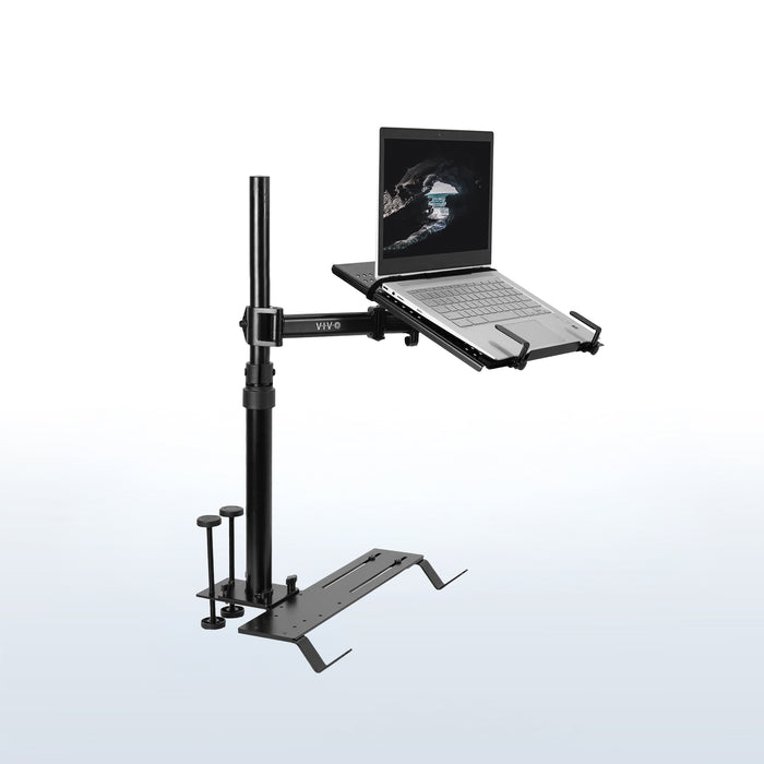 Perfect for on-the-go use, this car laptop stand anchors to the seat bolts on the passenger side chair, providing a secure and sturdy workstation.