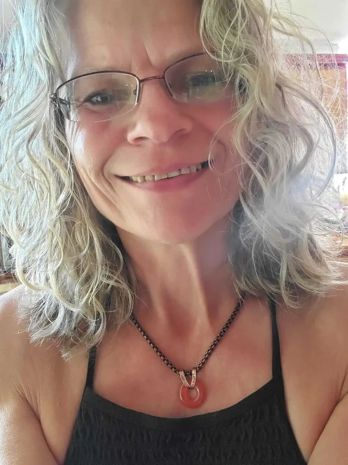 AMD1198Carnelian Gemstone Donut Copper Venezianer Box Chain NecklaceJewelryNecklace$ 59.00Alexa Martha Designs