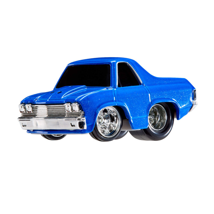 Blue car on a white background