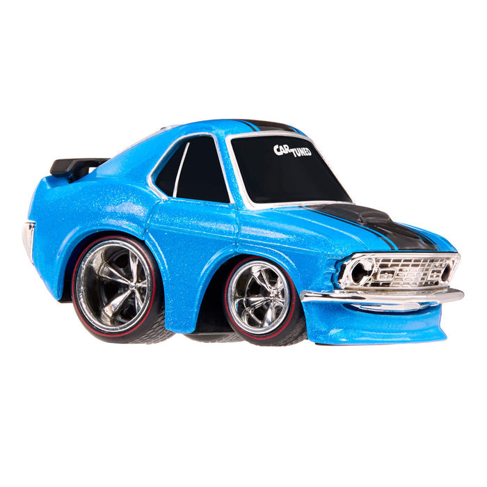 Ford Mustang in color Blue on white background