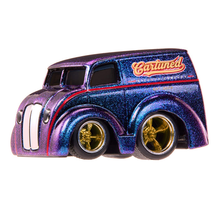 Hot Rod in Sparkle Blue color with “CarTuned” text on the side on white background