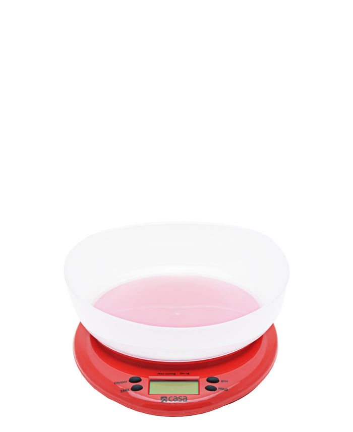 Casa Kitchen Scale LCD Screen - Red