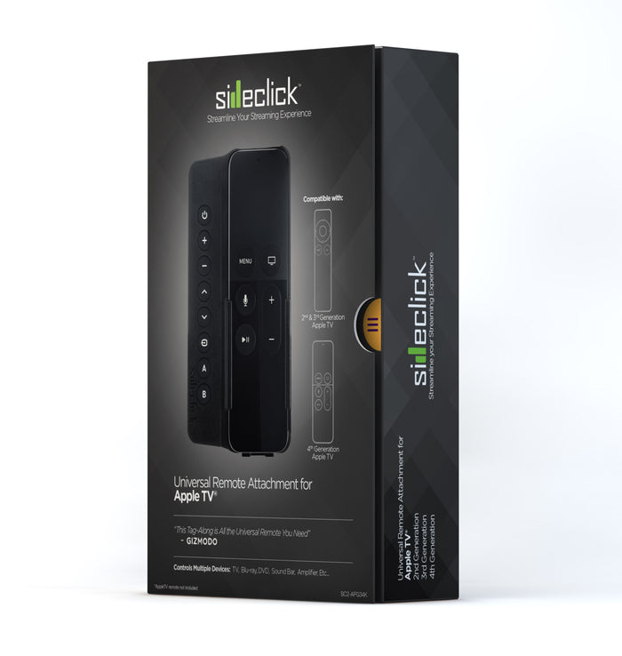 Certified Refurbished - Sideclick Universal Remote Attachment for Apple TV HD and 4K (1st Gen)