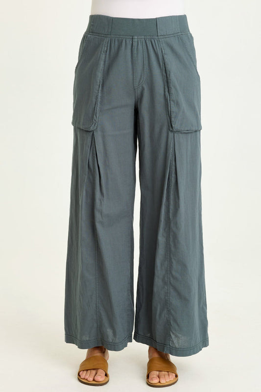 Wearables Charli Linen Inverted Box Pleat Pants