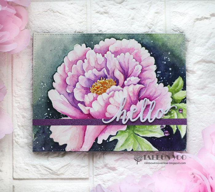 Chinese Peony Digital Stamp - alexsyberiadesigns