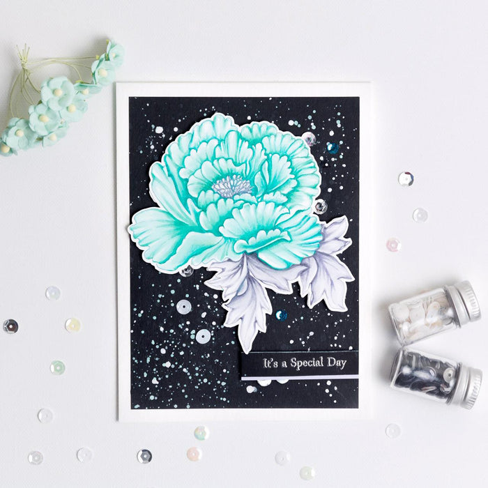 Chinese Peony Digital Stamp - alexsyberiadesigns