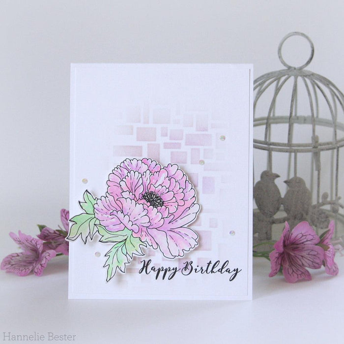 Chinese Peony Digital Stamp - alexsyberiadesigns