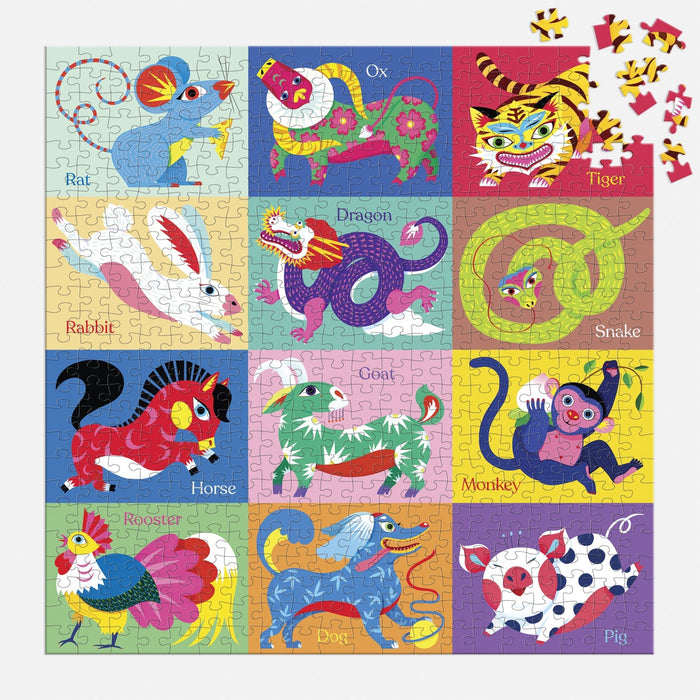 Chinese Zodiac 500 Piece Puzzle Jigsaw Puzzle Nan Cao