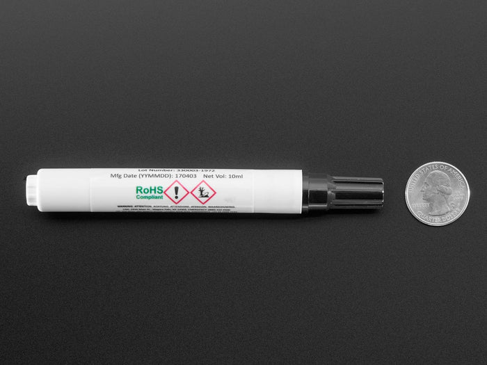 Chip Quik No-Clean Liquid Flux Pen – 10ml Pen w/ Tip (CQ4LF) [Discontinued] by Chip Quik - The Pi Hut