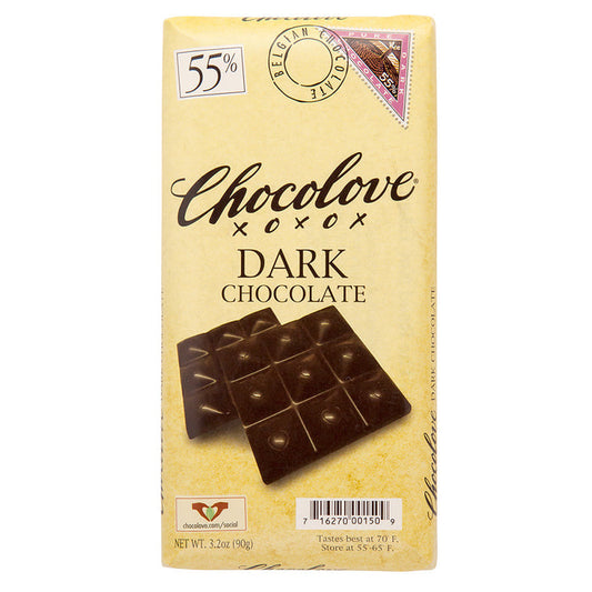 Chocolove 55% Dark Chocolate 3.2oz Bar - 12ct