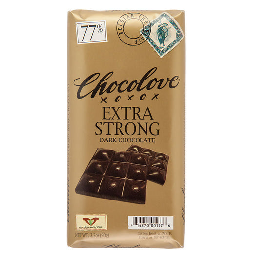 Chocolove Extra Strong Dark Chocolate 3.2oz Bar - 12ct