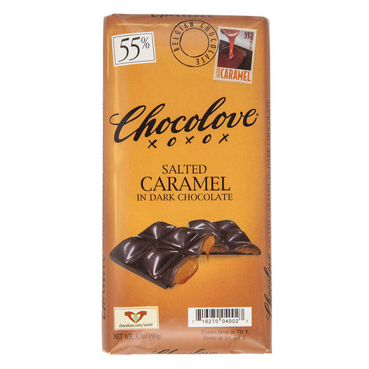 Chocolove Salted Caramel In Dark Chocolate 3.2oz Bar - 10ct