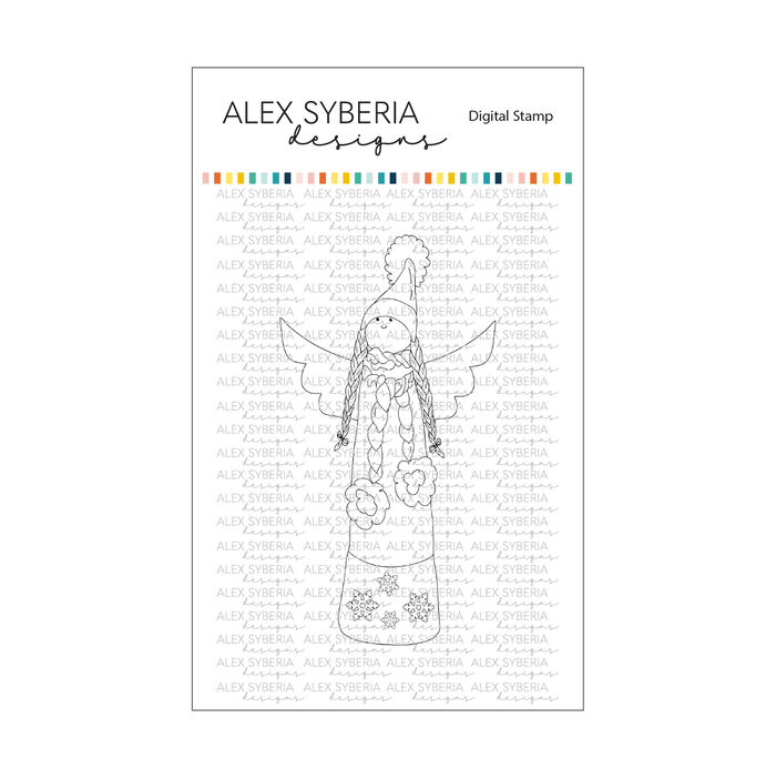 Christmas Angel Digital Stamp