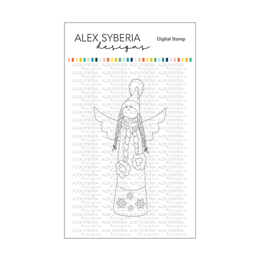 Christmas Angel Digital Stamp