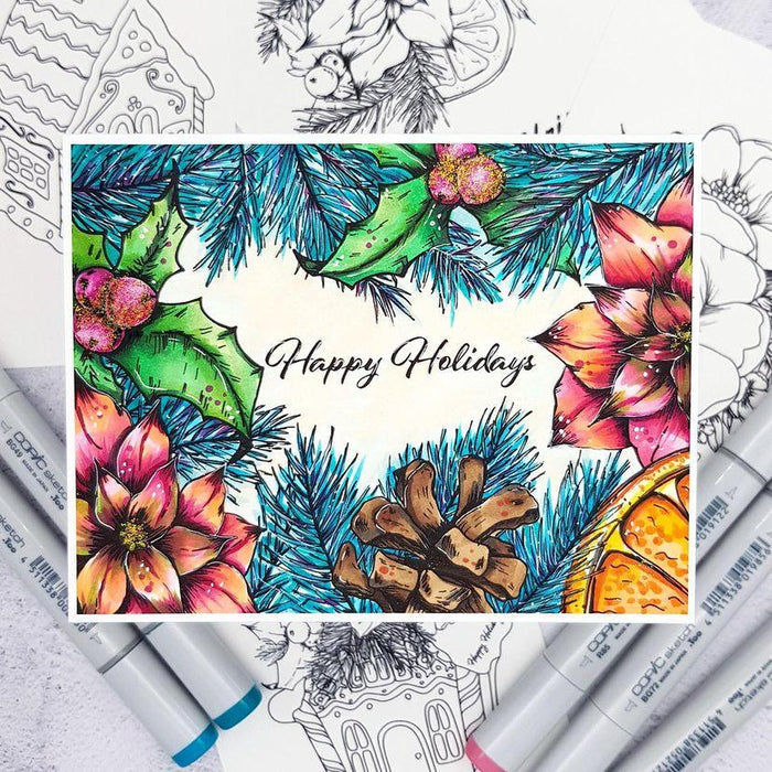 Christmas Frame Digital Stamp - alexsyberiadesigns