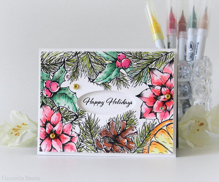 Christmas Frame Digital Stamp - alexsyberiadesigns