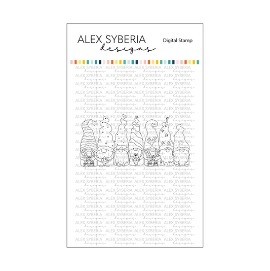 Christmas Gnomes Digital Stamp