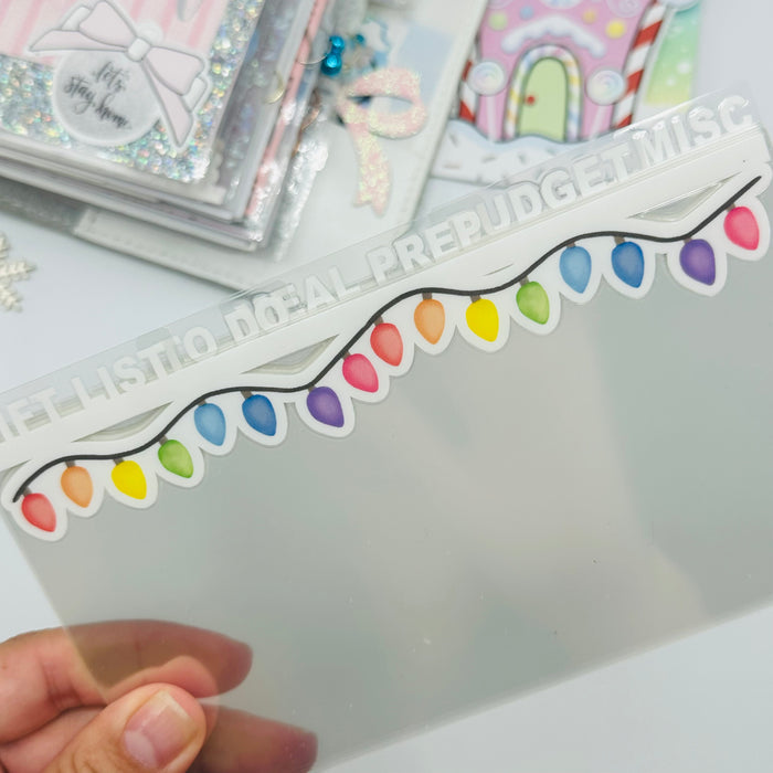 Christmas Lights Border Dividers - SIDE TABS