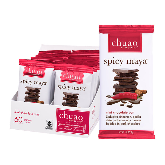 Chuao Spicy Maya Mini Dark Chocolate 0.39oz Bar - 24ct