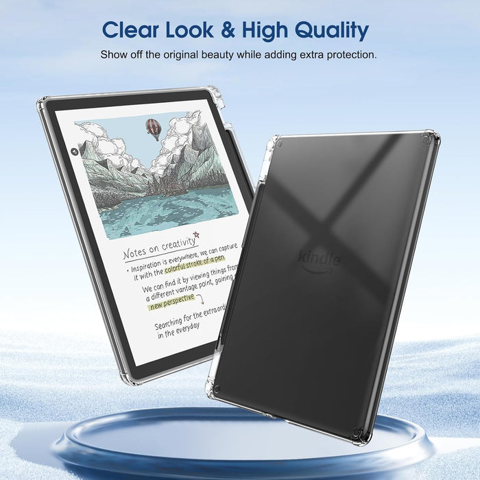 Clear Back Cover for Kindle Scribe 11" 2025 (3rd Gen) w/Built-in Pen Holder | Fintie