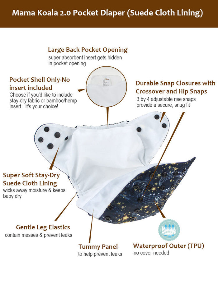 Clearance Pocket Diaper 2.0 -PD51021U-S(Suede Cloth)