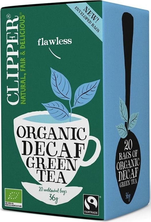 Clipper Organic Decaf Green Tea (20 Tea Bags) is a decaffeinated alternative for those who want to enjoy a lighter but flavonoid-rich green tea-5021991941702 Hannah's Variety Store