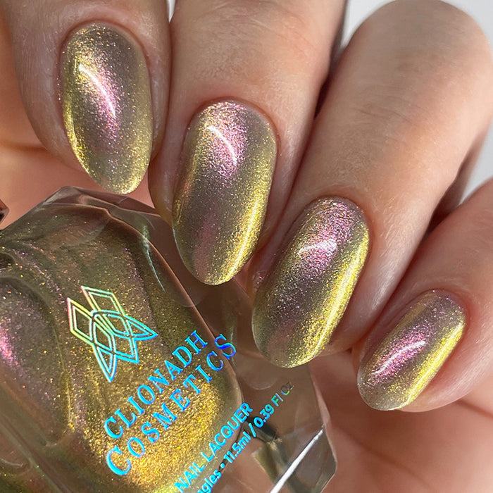 Close up of nails done with Cobblestone nail lacquer on fair skin tone.