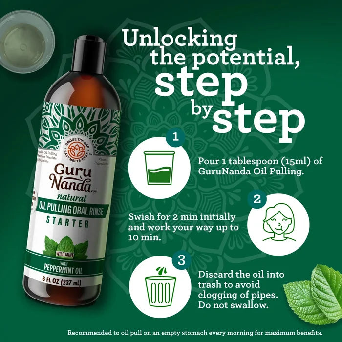 Coconut & Peppermint Oil Pulling – 8 fl. oz.