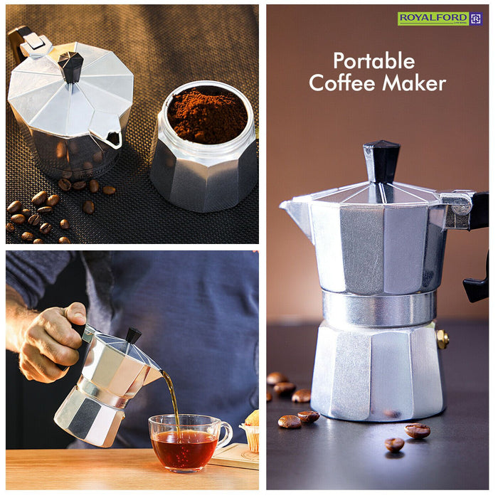 Coffee Maker Percolator Moka Pot by Royalford Royalford