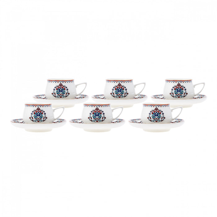 Coffret de tasses à café Karaca Nakkaş pour 6 personnes, 100 ml