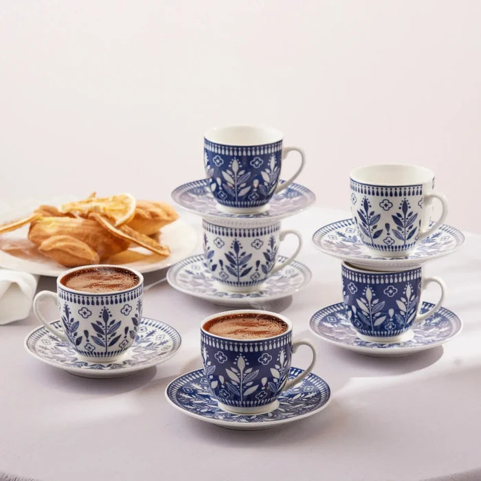 Coffret de tasses à café Karaca Peyker pour 6 personnes, 85 ml