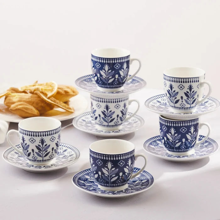 Coffret de tasses à café Karaca Peyker pour 6 personnes, 85 ml