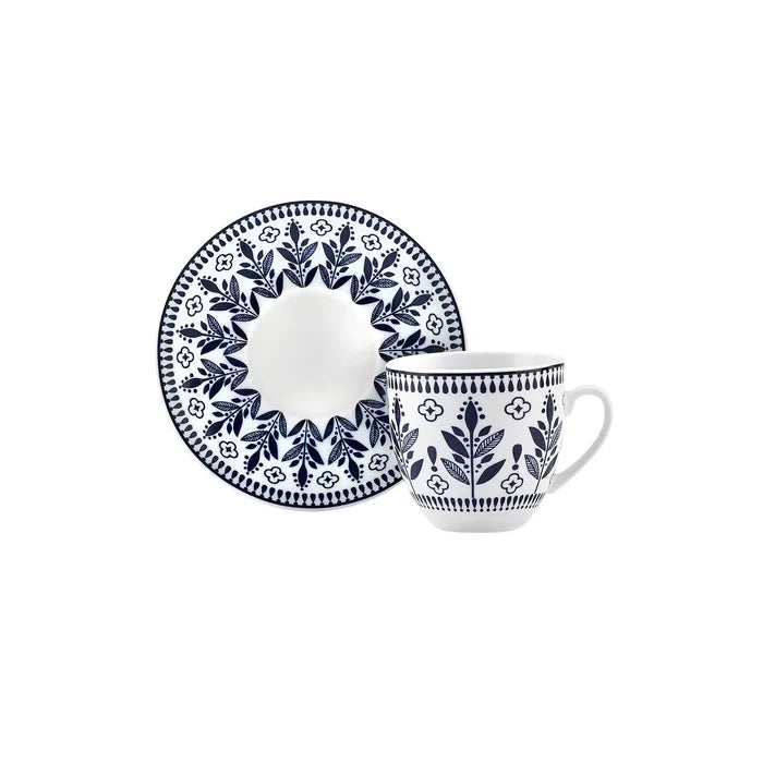 Coffret de tasses à café Karaca Peyker pour 6 personnes, 85 ml