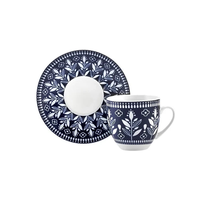 Coffret de tasses à café Karaca Peyker pour 6 personnes, 85 ml